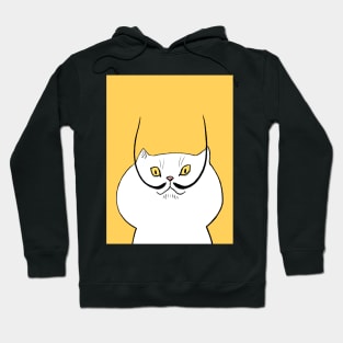 Cat with Moustache Hoodie